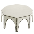 Modway Victory Modern Performance Velvet Ottoman in Ivory/Black