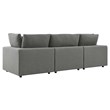 Modway Commix Modern Fabric Upholstered Outdoor Sofa in Charcoal