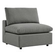 Modway Commix Modern Fabric Upholstered Outdoor Sofa in Charcoal
