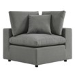 Modway Commix Modern Fabric Upholstered Outdoor Sofa in Charcoal