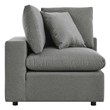 Modway Commix Modern Fabric Upholstered Outdoor Sofa in Charcoal