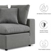 Modway Commix Modern Fabric Upholstered Outdoor Sofa in Charcoal