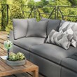 Modway Commix Modern Fabric Upholstered Outdoor Sofa in Charcoal