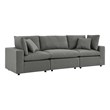 Modway Commix Modern Fabric Upholstered Outdoor Sofa in Charcoal