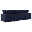 Modway Commix Modern Fabric Upholstered Outdoor Sofa in Navy