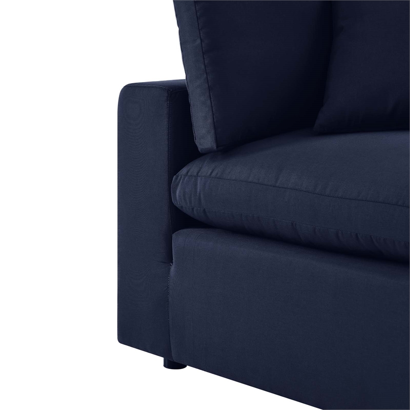Modway Commix Modern Fabric Upholstered Outdoor Sofa in Navy