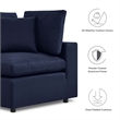 Modway Commix Modern Fabric Upholstered Outdoor Sofa in Navy