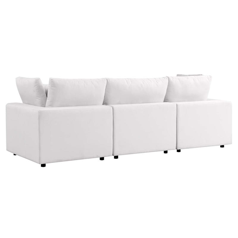 Modway Commix Modern Fabric Upholstered Outdoor Sofa in White