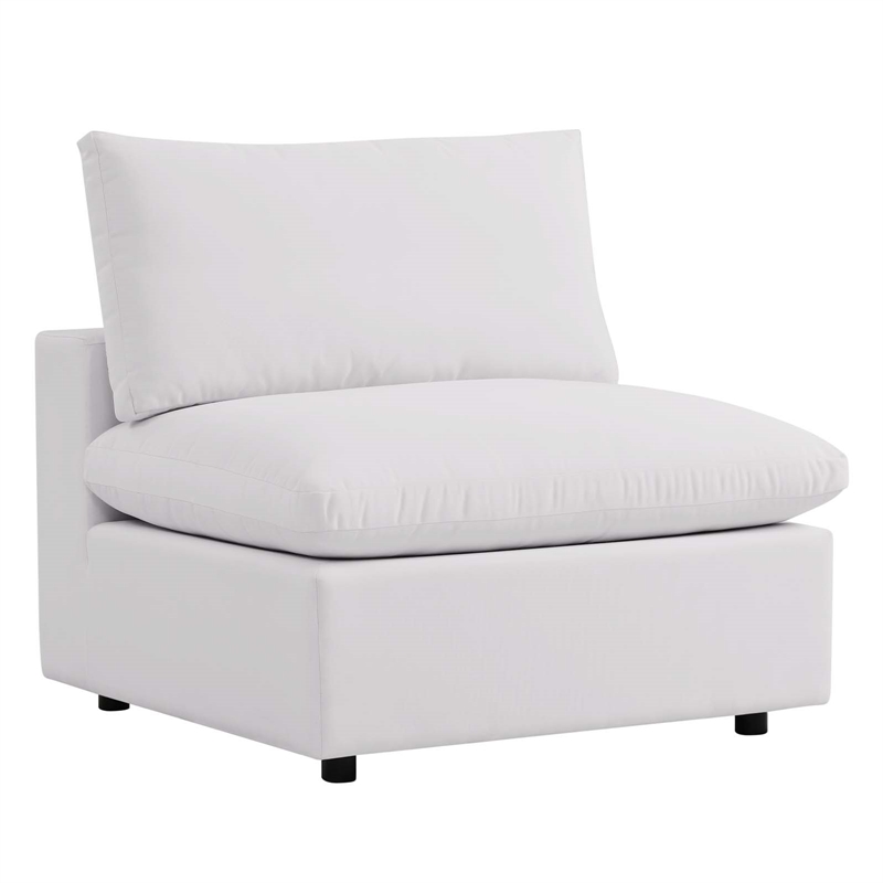 Modway Commix Modern Fabric Upholstered Outdoor Sofa in White
