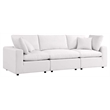 Modway Commix Modern Fabric Upholstered Outdoor Sofa in White