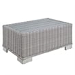 Modway Conway 5-Piece Rattan/Fabric Patio Furniture Set in Light Gray/Navy