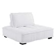 Modway Saunter 4-Piece Modern Tufted Fabric Sectional Sofa in White