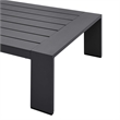 Modway Tahoe Modern Powder-Coated Aluminum Outdoor Patio Coffee Table in Gray