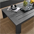 Modway Tahoe Modern Powder-Coated Aluminum Outdoor Patio Coffee Table in Gray