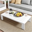 Modway Tahoe Modern Powder-Coated Aluminum Outdoor Patio Coffee Table in White