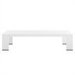 Modway Tahoe Modern Powder-Coated Aluminum Outdoor Patio Coffee Table in White