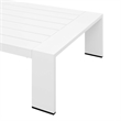 Modway Tahoe Modern Powder-Coated Aluminum Outdoor Patio Coffee Table in White