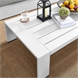 Modway Tahoe Modern Powder-Coated Aluminum Outdoor Patio Coffee Table in White