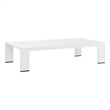 Modway Tahoe Modern Powder-Coated Aluminum Outdoor Patio Coffee Table in White