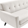 Modway Engage Modern Tufted Back Textured Fabric Sofa in Ivory