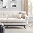Modway Engage Modern Tufted Back Textured Fabric Sofa in Ivory
