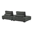 Modway Saunter 2-Piece Modern Tufted Fabric Loveseat in Gray