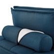 Modway Saunter 4-Piece Modern Tufted Fabric Sectional Sofa in Azure Blue