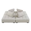 Modway Saunter 4-Piece Modern Tufted Fabric Sectional Sofa in Beige