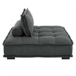 Modway Saunter 4-Piece Modern Tufted Fabric Sectional Sofa in Gray