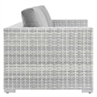 Modway Convene 4-Piece Rattan & Fabric Outdoor Set in Light Gray