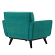 Modway Engage Channel Tufted Performance Velvet Armchair in Teal Blue