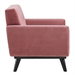 Modway Engage Modern Tufted Back Performance Velvet Armchair in Dusty Rose Pink