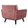 Modway Engage Modern Tufted Back Performance Velvet Armchair in Dusty Rose Pink