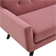 Modway Engage Modern Tufted Back Performance Velvet Armchair in Dusty Rose Pink