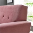 Modway Engage Modern Tufted Back Performance Velvet Armchair in Dusty Rose Pink