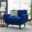 Modway Engage Modern Tufted Back Performance Velvet Armchair in Navy/Black