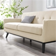Modway Engage Modern Tufted Back Textured Fabric Sofa in Beige