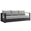 Modway Tahoe 2-Piece Fabric/Powder-Coated Aluminum Outdoor Set in Gray
