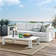 Modway Tahoe 2-Piece Fabric/Powder-Coated Aluminum Outdoor Set in White