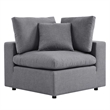 Modway Commix Modern Fabric Upholstered Outdoor Loveseat in Slate Gray