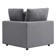 Modway Commix Modern Fabric Upholstered Outdoor Loveseat in Slate Gray