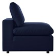 Modway Commix Fabric Upholstered Patio 3-Seater Sofa in Navy