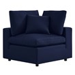 Modway Commix Fabric Upholstered Patio 3-Seater Sofa in Navy