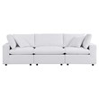 Modway Commix Modern Fabric Upholstered Water Resistant Outdoor Sofa in White