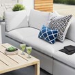 Modway Commix Modern Fabric Upholstered Water Resistant Outdoor Sofa in White