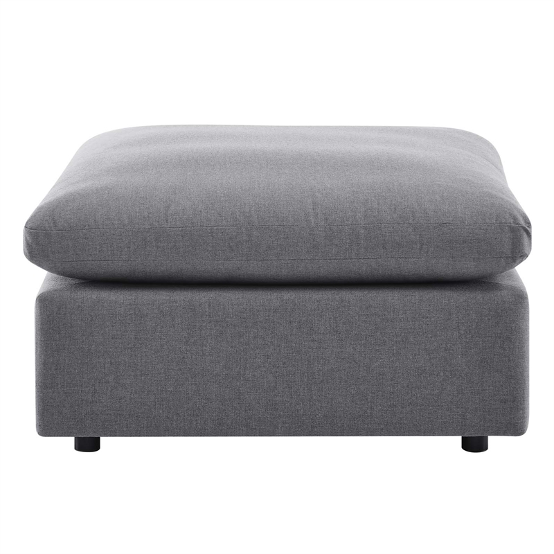 Modway Commix 4-Piece Modern Fabric Upholstered Patio Sectional Sofa in Slate