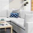 Modway Commix 5-Piece Fabric Upholstered Outdoor Sectional Sofa in White