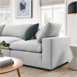 Modway Commix 4-Piece Fabric Down Filled Sectional Sofa Set in Light Gray