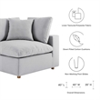 Modway Commix 4-Piece Fabric Down Filled Sectional Sofa Set in Light Gray