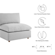 Modway Commix 4-Piece Fabric Down Filled Sectional Sofa Set in Light Gray